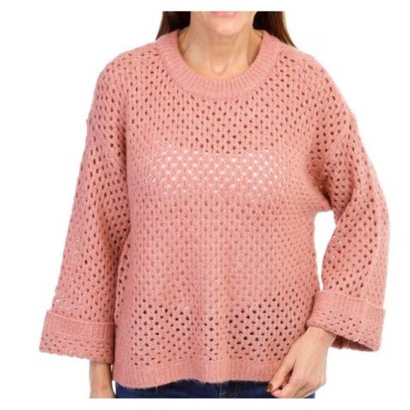 Democracy Open Weave Sweater MEDIUM (3666) - Picture 3 of 9